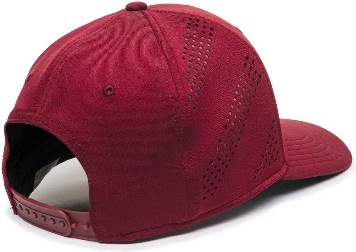 OC Sports AIR50 Proflex Adjustable Performance Cap - Maroon - Maroon / 6 7/8’’ - 7 1/2’’