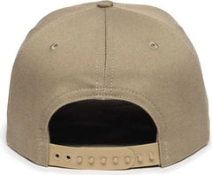 OC Sports AM-101 USA Made Solid Back Cap - Khaki - Khaki / 6 7/8’’ - 7 1/2’’