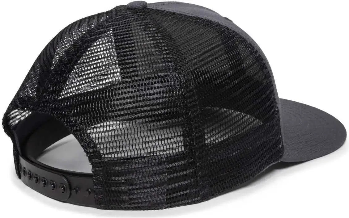 OC Sports AM-101M USA Made Mesh Back Cap - Charcoal Black - Dark Gray Black / 6 7/8’’ - 7 1/2’’