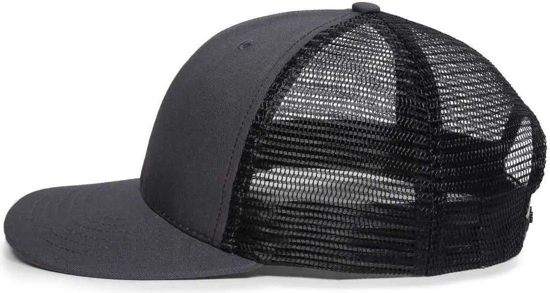 OC Sports AM-101M USA Made Mesh Back Cap - Charcoal Black - Dark Gray Black / 6 7/8’’ - 7 1/2’’
