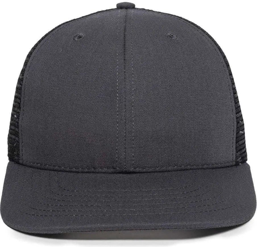 OC Sports AM-101M USA Made Mesh Back Cap - Charcoal Black - Dark Gray Black / 6 7/8’’ - 7 1/2’’