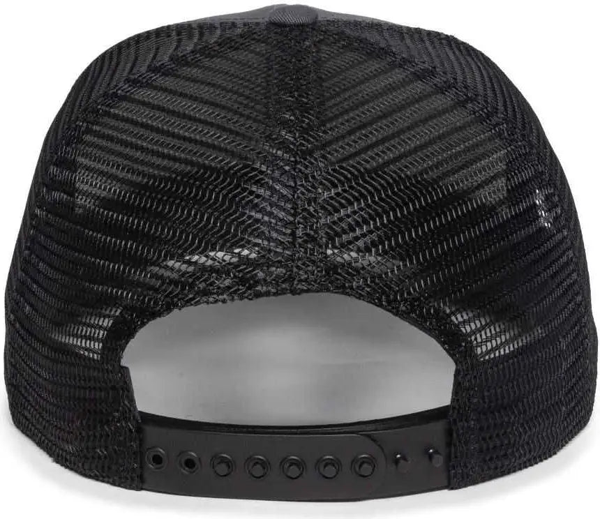 OC Sports AM-101M USA Made Mesh Back Cap - Charcoal Black - Dark Gray Black / 6 7/8’’ - 7 1/2’’