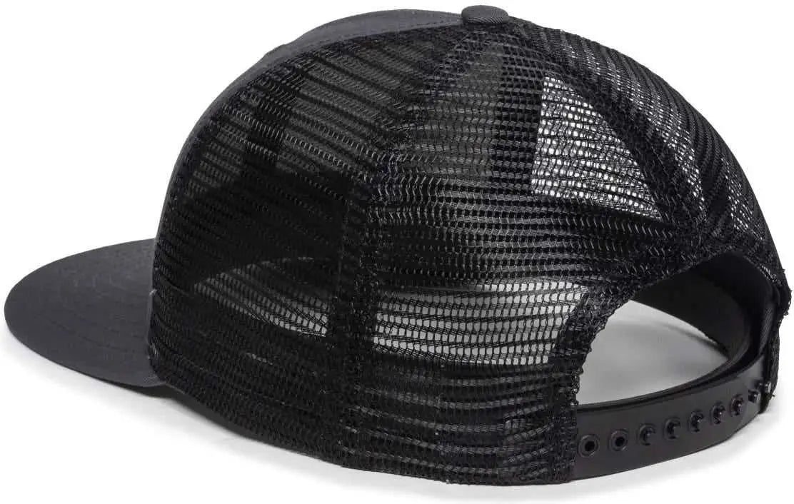 OC Sports AM-101M USA Made Mesh Back Cap - Charcoal Black - Dark Gray Black / 6 7/8’’ - 7 1/2’’