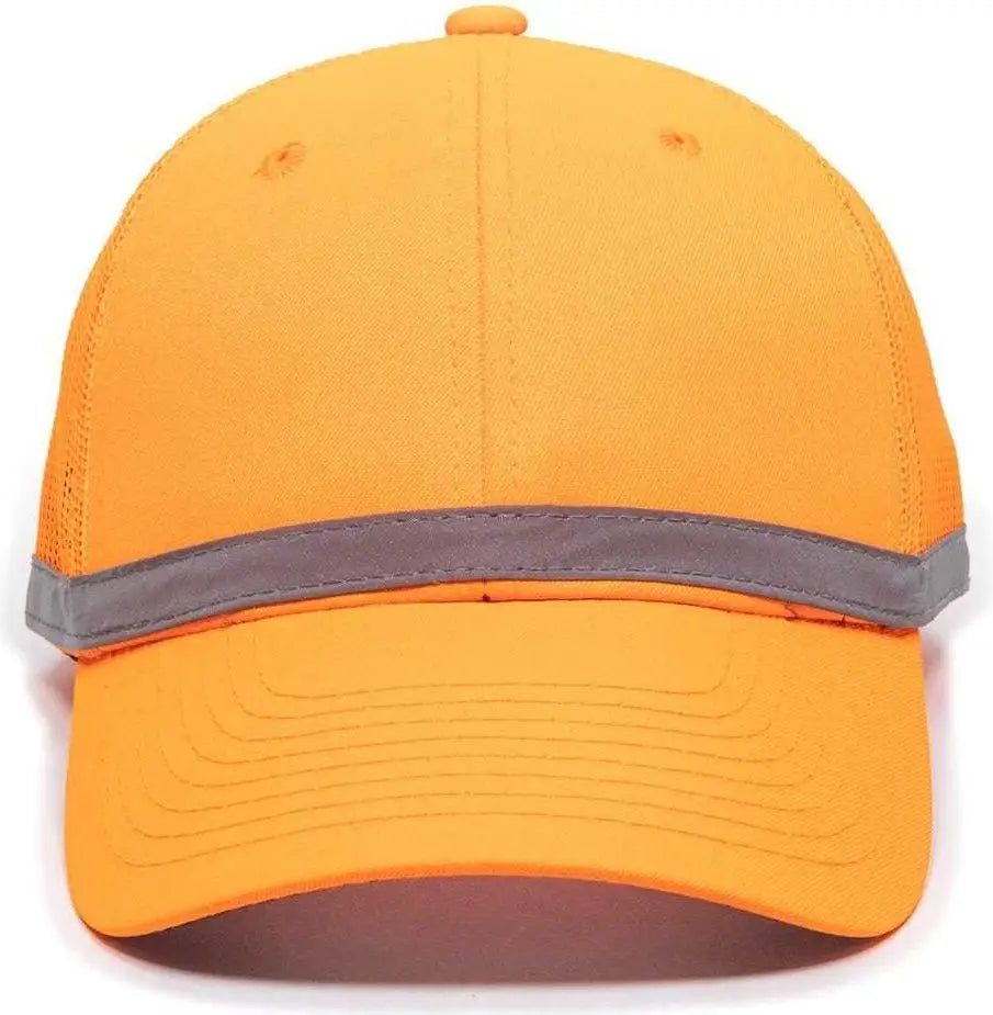 OC Sports ANSI-100M Adjustable Mesh Back Cap that is Easily Visible - Blaze - Blaze / 6 7/8’’ - 7 1/2’’