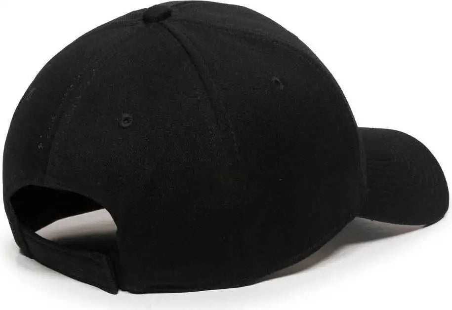 OC Sports BC-615 Adjustable Cap - Black - Black / 6 7/8’’ - 7 1/2’’