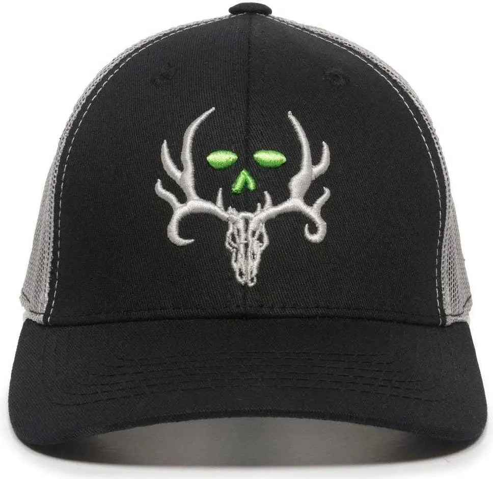 OC Sports BC02C Bone Collector Cap - Black Light Gray - Black Light Gray / 6 7/8’’ - 7 1/2’’