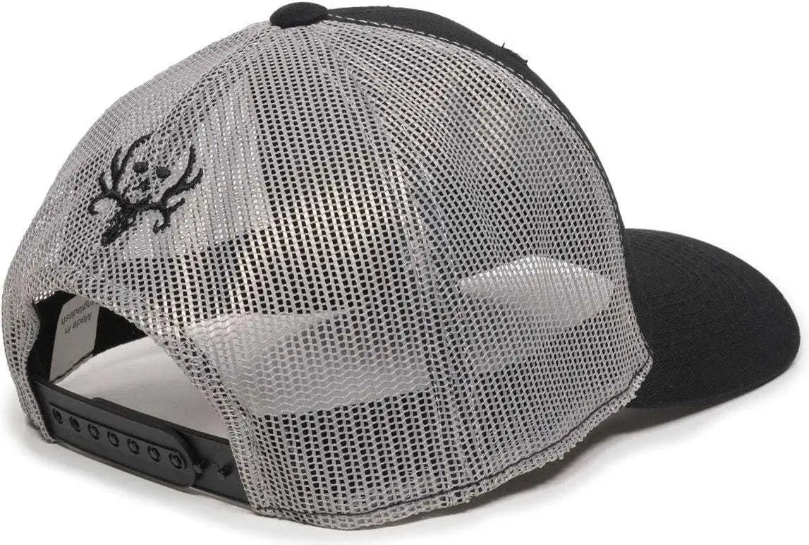 OC Sports BC02C Bone Collector Cap - Black Light Gray - Black Light Gray / 6 7/8’’ - 7 1/2’’