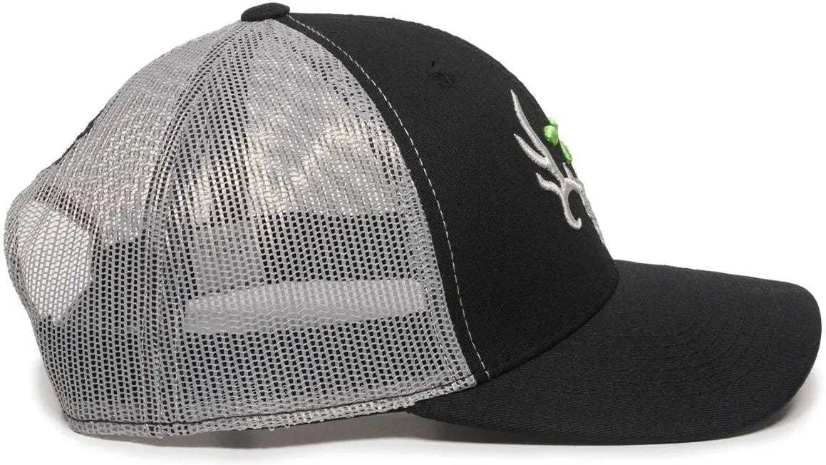 OC Sports BC02C Bone Collector Cap - Black Light Gray - Black Light Gray / 6 7/8’’ - 7 1/2’’