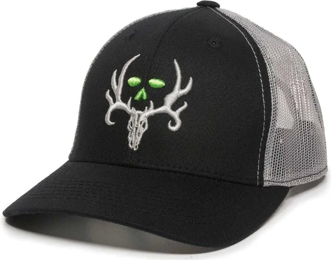 OC Sports BC02C Bone Collector Cap - Black Light Gray - Black Light Gray / 6 7/8’’ - 7 1/2’’