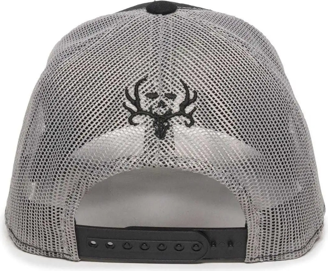OC Sports BC02C Bone Collector Cap - Black Light Gray - Black Light Gray / 6 7/8’’ - 7 1/2’’