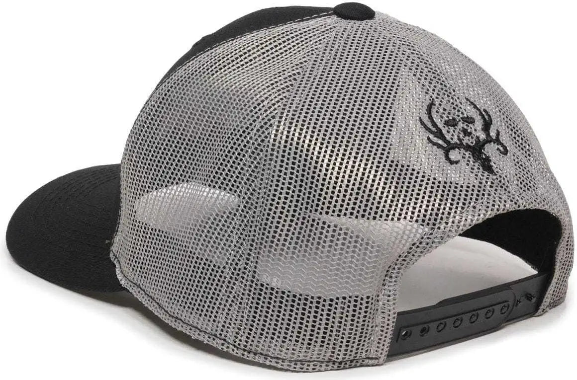 OC Sports BC02C Bone Collector Cap - Black Light Gray - Black Light Gray / 6 7/8’’ - 7 1/2’’