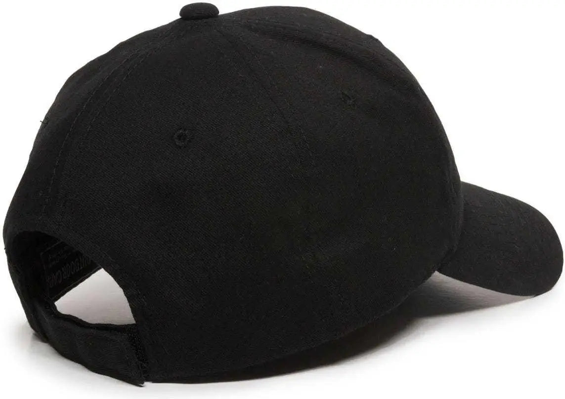 OC Sports BCT-600 Pro Style Cotton Twill - Black - Black / 6 7/8’’ - 7 1/2’’