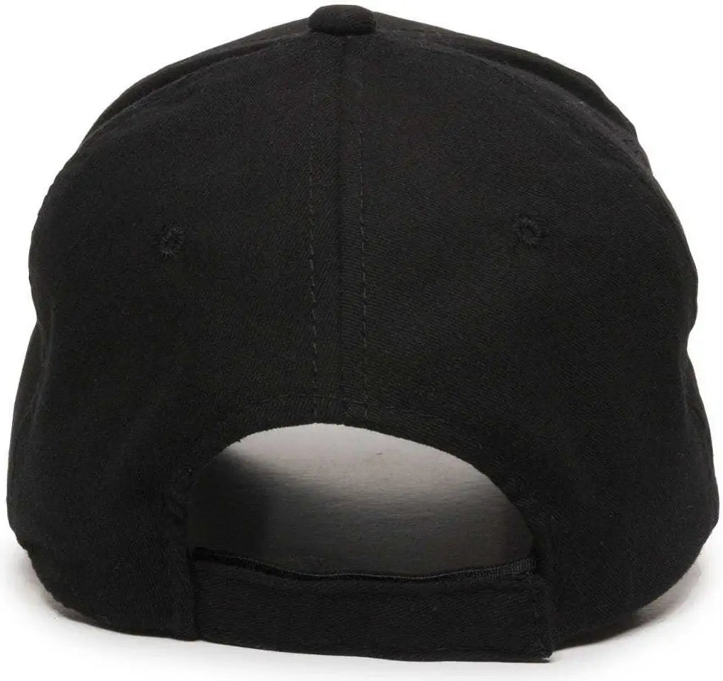 OC Sports BCT-600 Pro Style Cotton Twill - Black - Black / 6 7/8’’ - 7 1/2’’