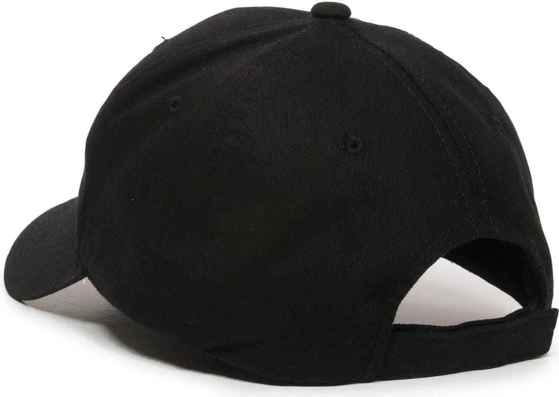 OC Sports BCT-600 Pro Style Cotton Twill - Black - Black / 6 7/8’’ - 7 1/2’’