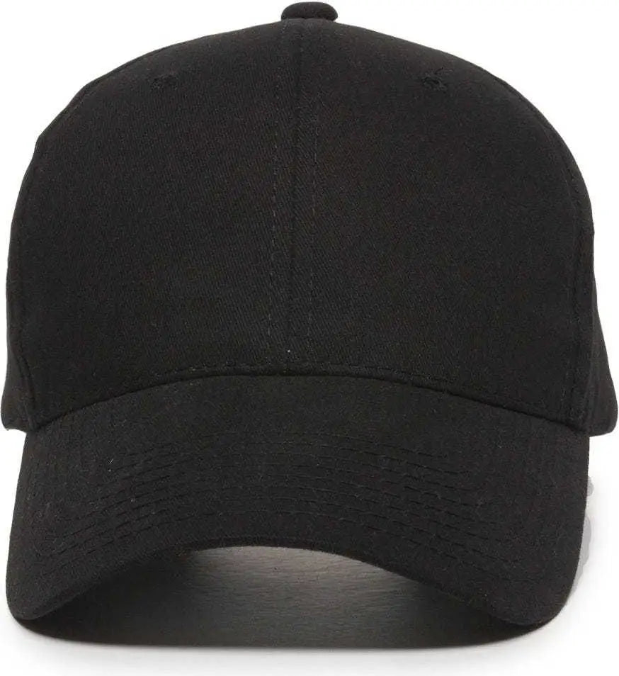 OC Sports BCT-600 Pro Style Cotton Twill - Black - Black / 6 7/8’’ - 7 1/2’’