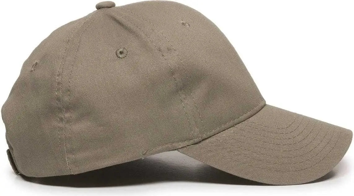 OC Sports BCT-600 Pro Style Cotton Twill Cap - Khaki - Khaki / 6 7/8’’ - 7 1/2’’