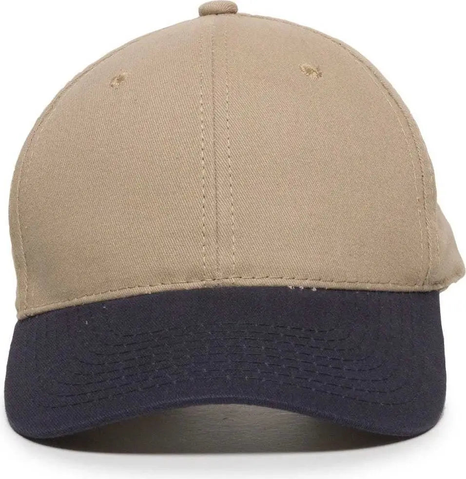 OC Sports BCT-600 Pro Style Cotton Twill - Khaki Navy - Khaki Navy / 6 7/8’’ - 7 1/2’’