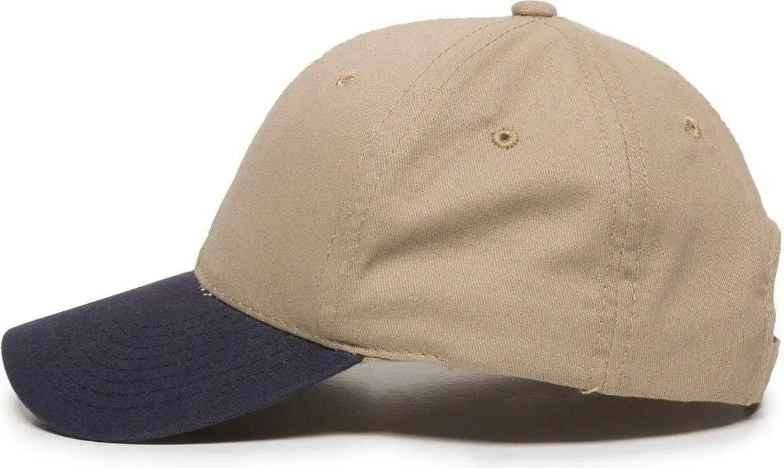 OC Sports BCT-600 Pro Style Cotton Twill - Khaki Navy - Khaki Navy / 6 7/8’’ - 7 1/2’’