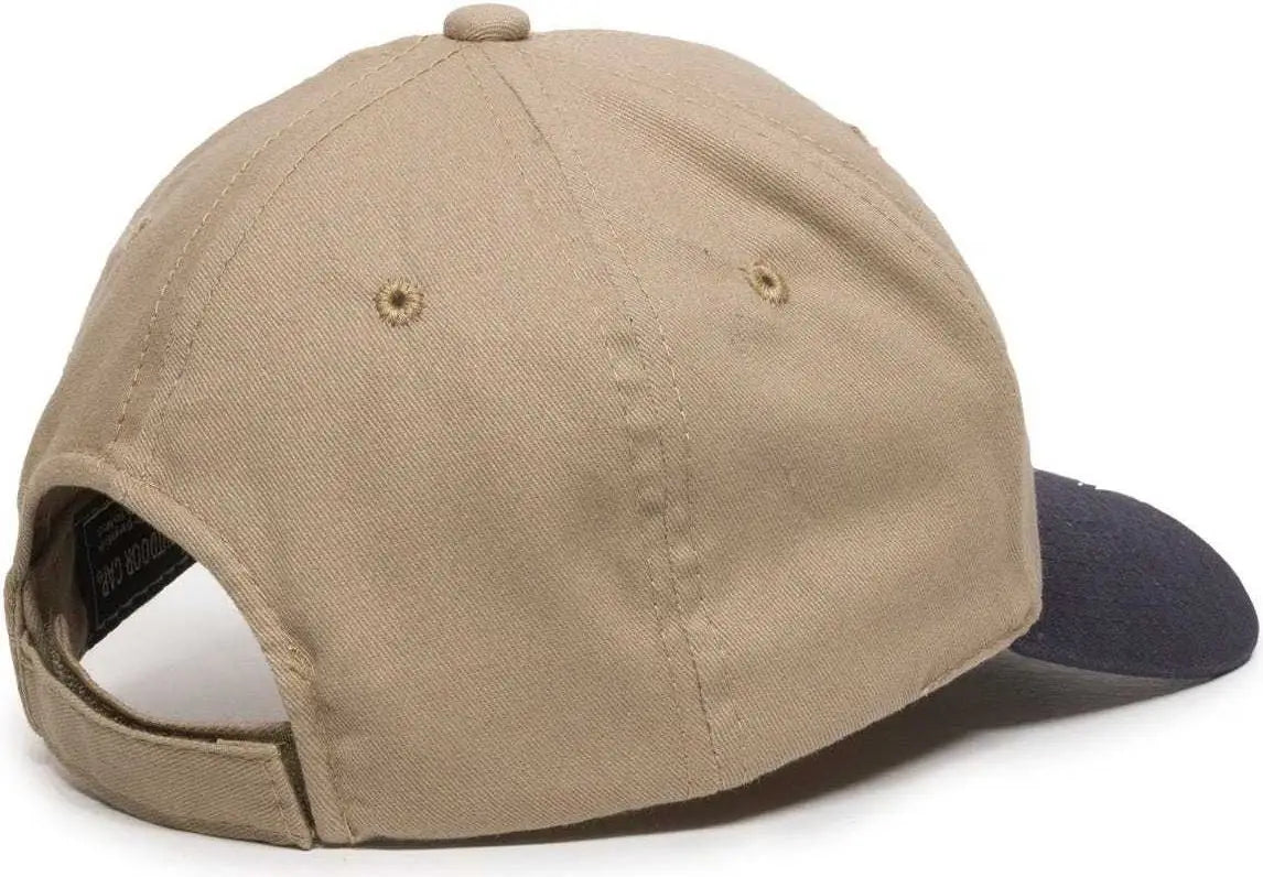 OC Sports BCT-600 Pro Style Cotton Twill - Khaki Navy - Khaki Navy / 6 7/8’’ - 7 1/2’’