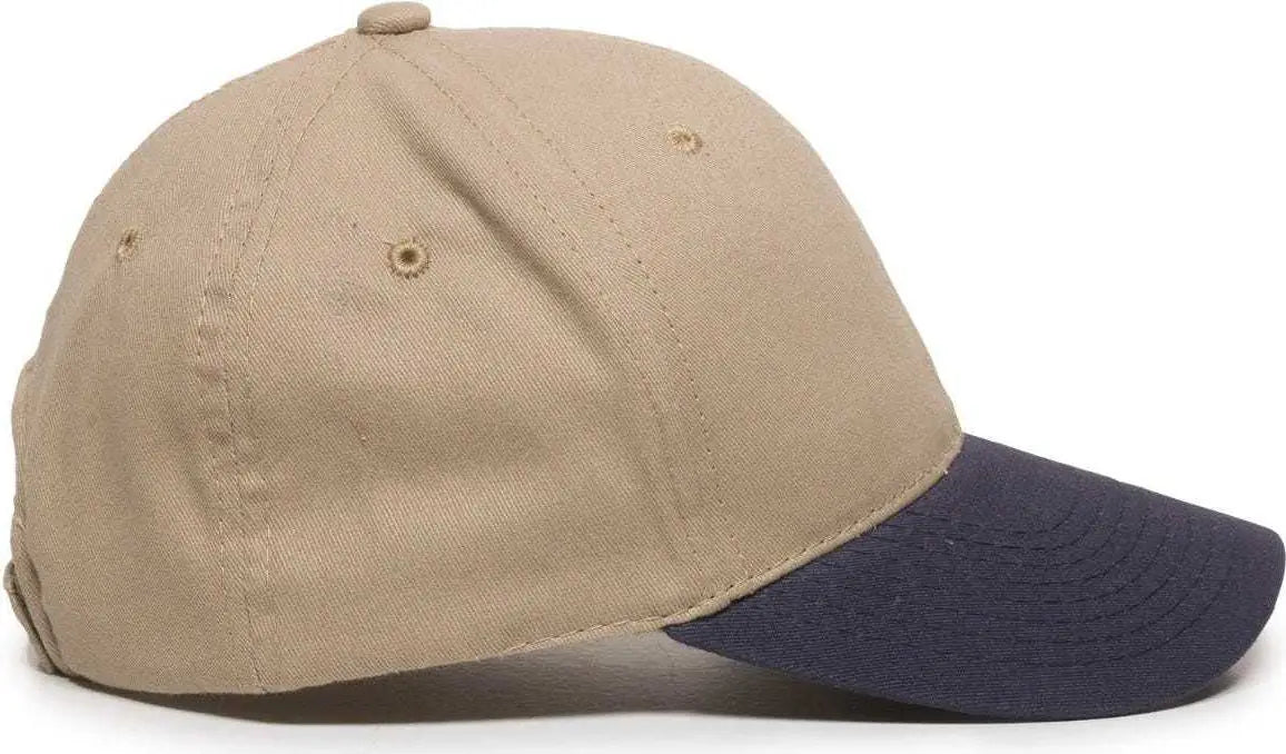 OC Sports BCT-600 Pro Style Cotton Twill - Khaki Navy - Khaki Navy / 6 7/8’’ - 7 1/2’’