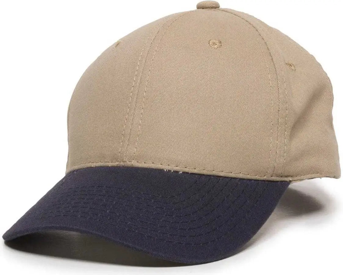 OC Sports BCT-600 Pro Style Cotton Twill - Khaki Navy - Khaki Navy / 6 7/8’’ - 7 1/2’’