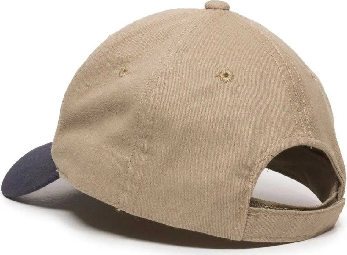 OC Sports BCT-600 Pro Style Cotton Twill - Khaki Navy - Khaki Navy / 6 7/8’’ - 7 1/2’’