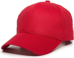 OC Sports BCT-600 Pro Style Cotton Twill - Red - Red / 6 7/8’’ - 7 1/2’’