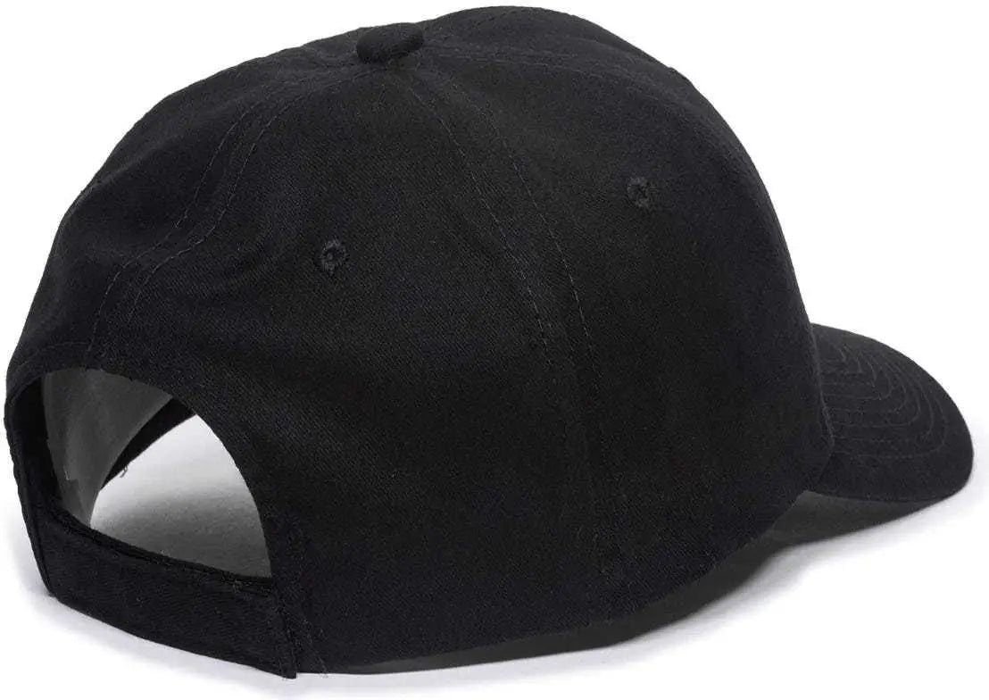 OC Sports BCT-662 Adjustable Cap - Black - Black / 6 7/8’’ - 7 1/2’’