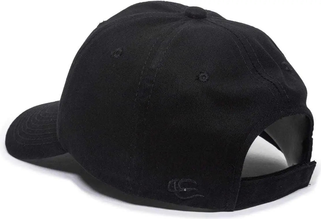 OC Sports BCT-662 Adjustable Cap - Black - Black / 6 7/8’’ - 7 1/2’’