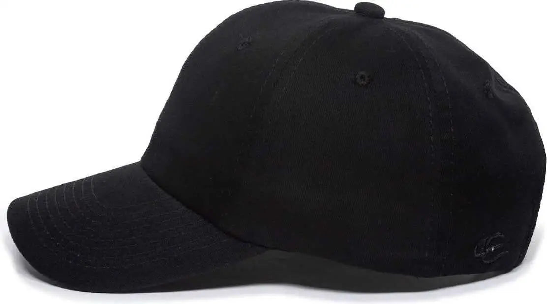 OC Sports BCT-662 Adjustable Cap - Black - Black / 6 7/8’’ - 7 1/2’’