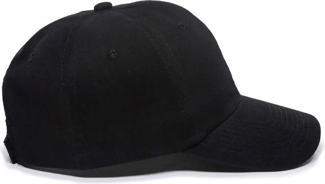 OC Sports BCT-662 Adjustable Cap - Black - Black / 6 7/8’’ - 7 1/2’’
