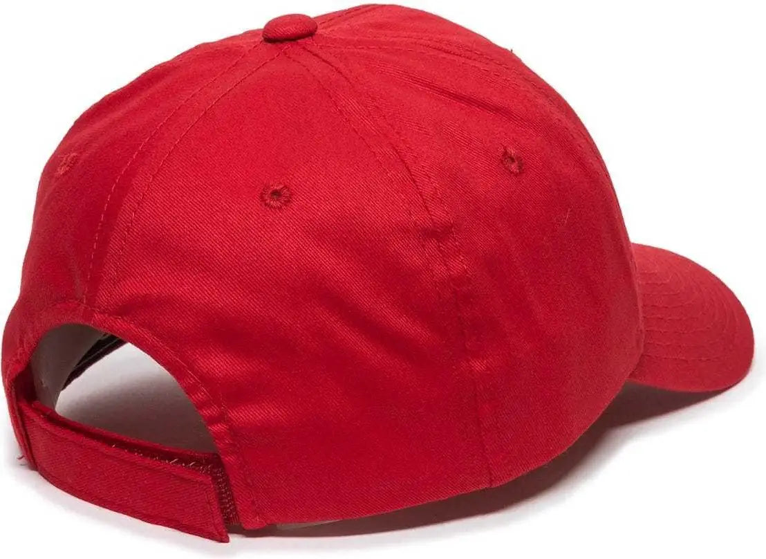 OC Sports BCT-662 Adjustable Cap - Red - Red / 6 7/8’’ - 7 1/2’’