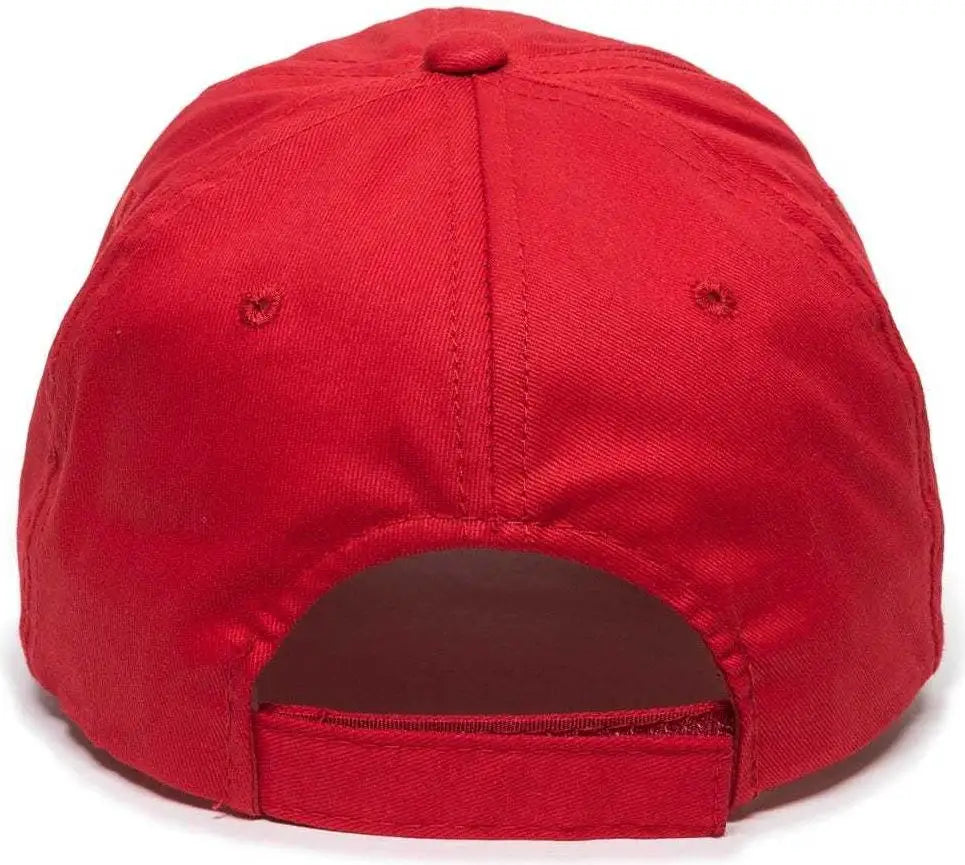 OC Sports BCT-662 Adjustable Cap - Red - Red / 6 7/8’’ - 7 1/2’’