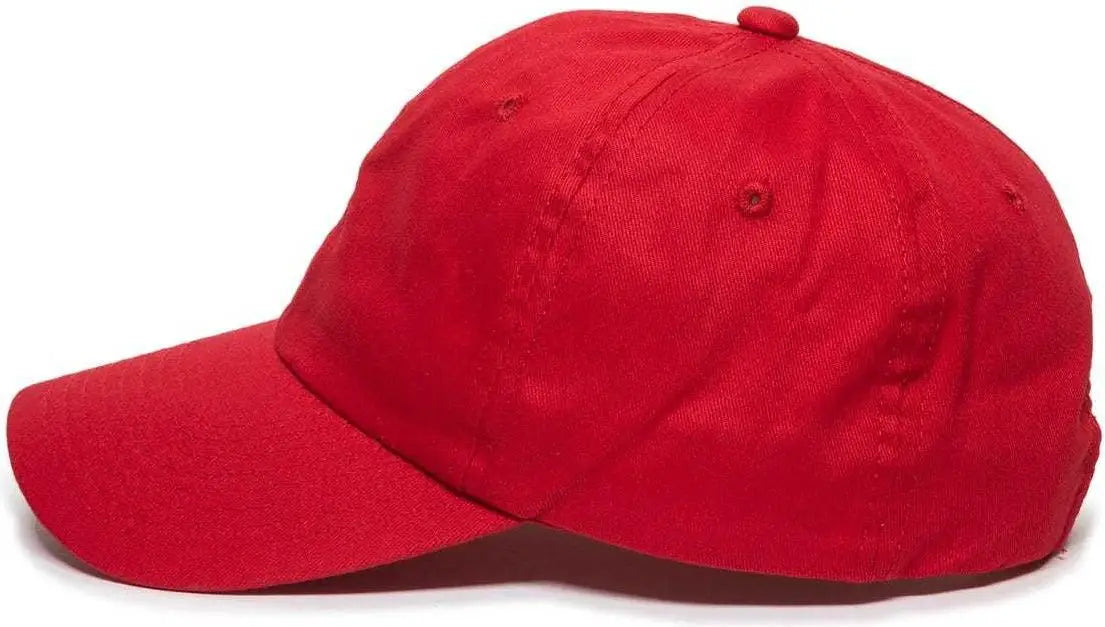 OC Sports BCT-662 Adjustable Cap - Red - Red / 6 7/8’’ - 7 1/2’’