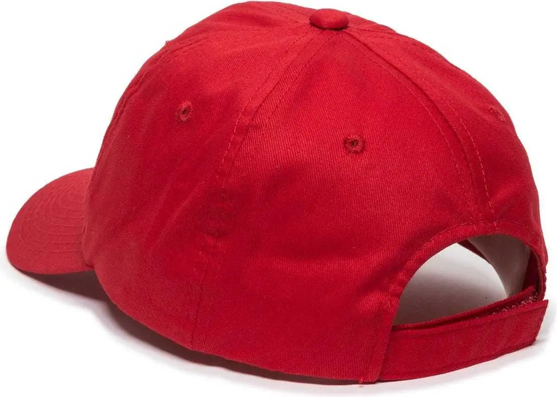 OC Sports BCT-662 Adjustable Cap - Red - Red / 6 7/8’’ - 7 1/2’’