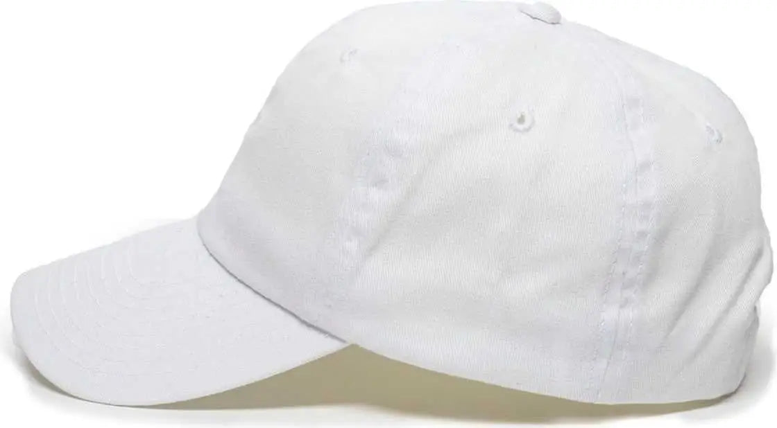 OC Sports BCT-662 Adjustable Cap - White - White / 6 7/8’’ - 7 1/2’’