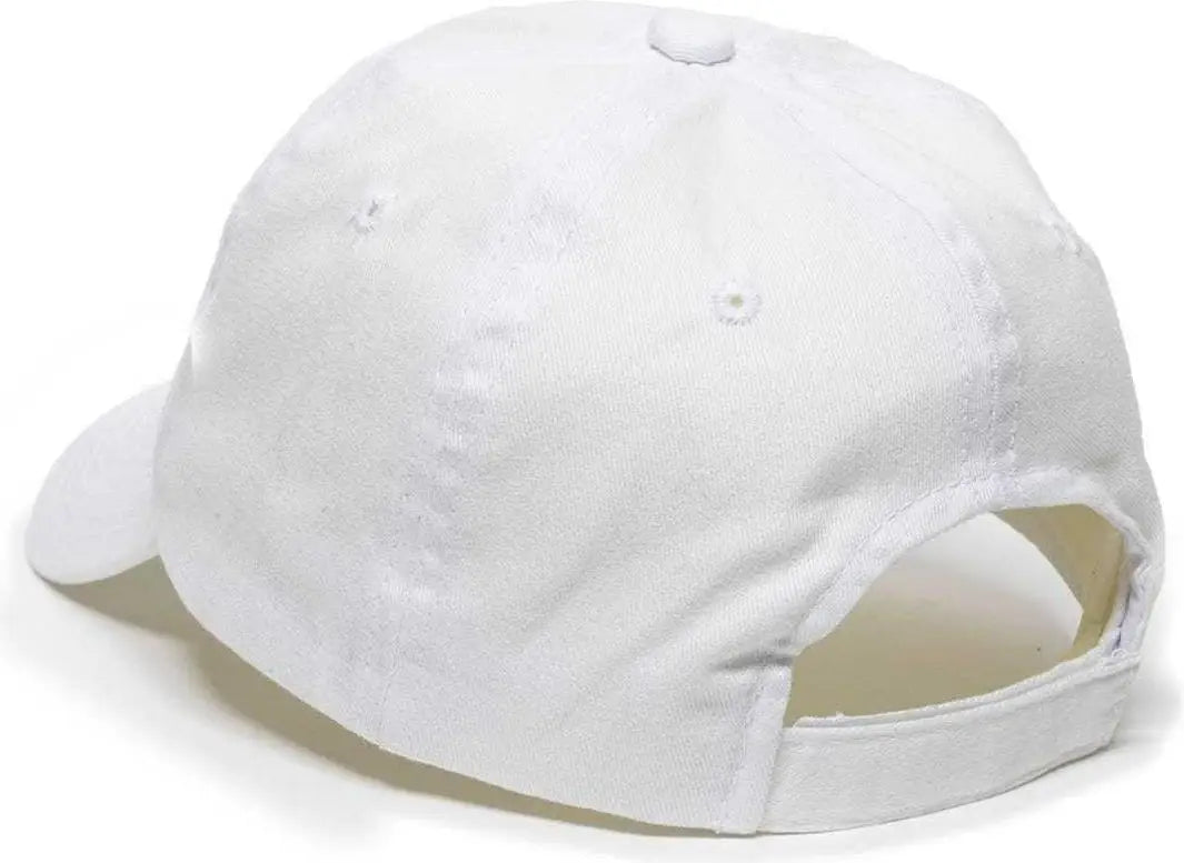 OC Sports BCT-662 Adjustable Cap - White - White / 6 7/8’’ - 7 1/2’’