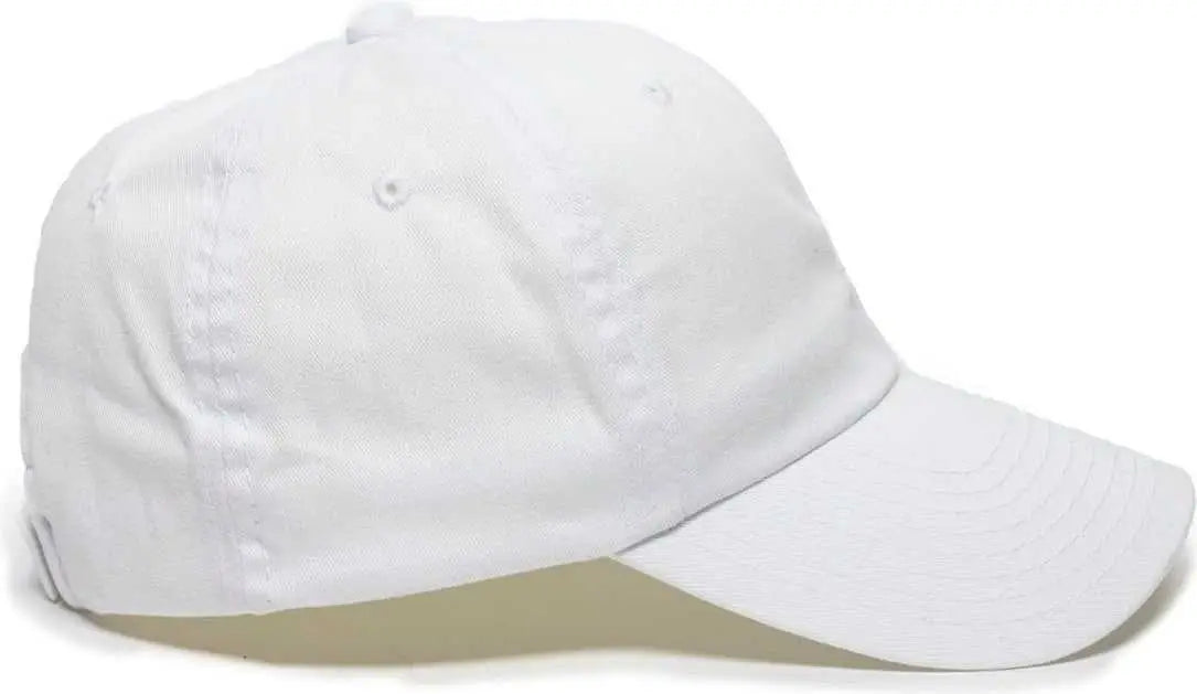 OC Sports BCT-662 Adjustable Cap - White - White / 6 7/8’’ - 7 1/2’’