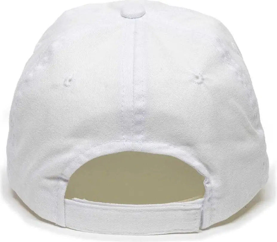 OC Sports BCT-662 Adjustable Cap - White - White / 6 7/8’’ - 7 1/2’’
