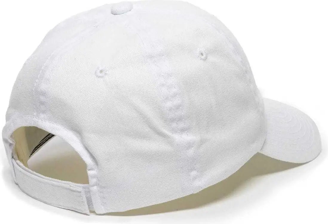 OC Sports BCT-662 Adjustable Cap - White - White / 6 7/8’’ - 7 1/2’’