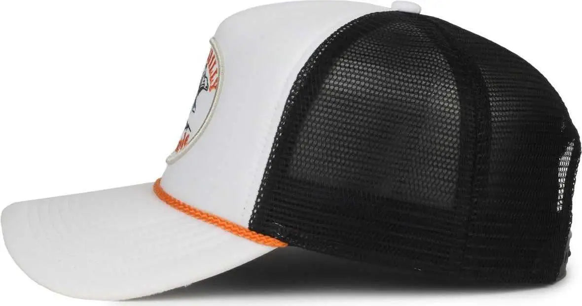 OC Sports BEACHBILLY3 Beachbilly Caps - White Black - Black / OSFM