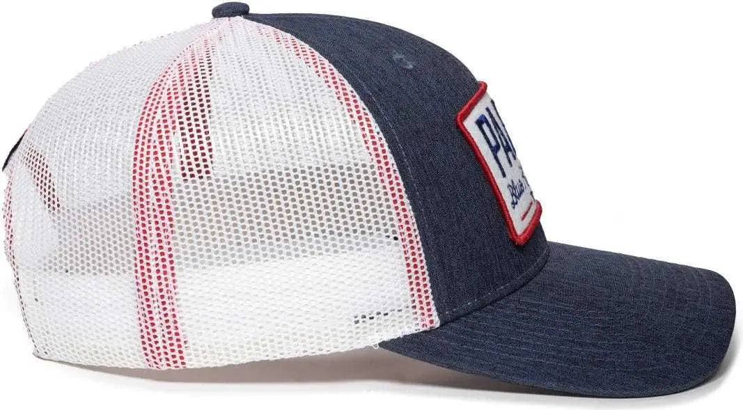 OC Sports BEER-026 Pabst Mesh Back Cap - Navy White - Navy White / 6 7/8’’ - 7 1/2’’