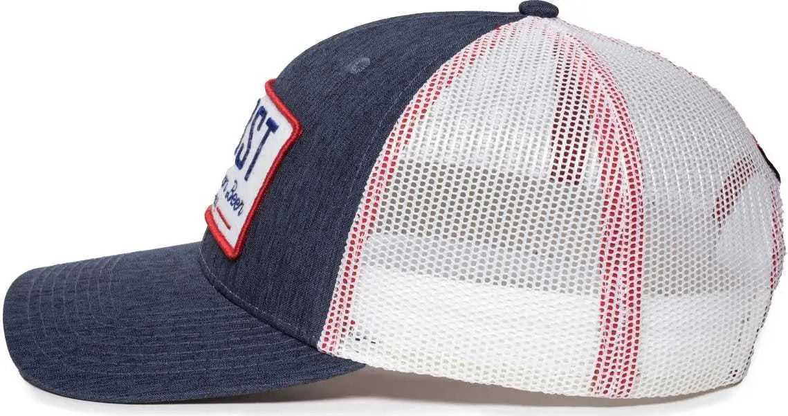 OC Sports BEER-026 Pabst Mesh Back Cap - Navy White - Navy White / 6 7/8’’ - 7 1/2’’
