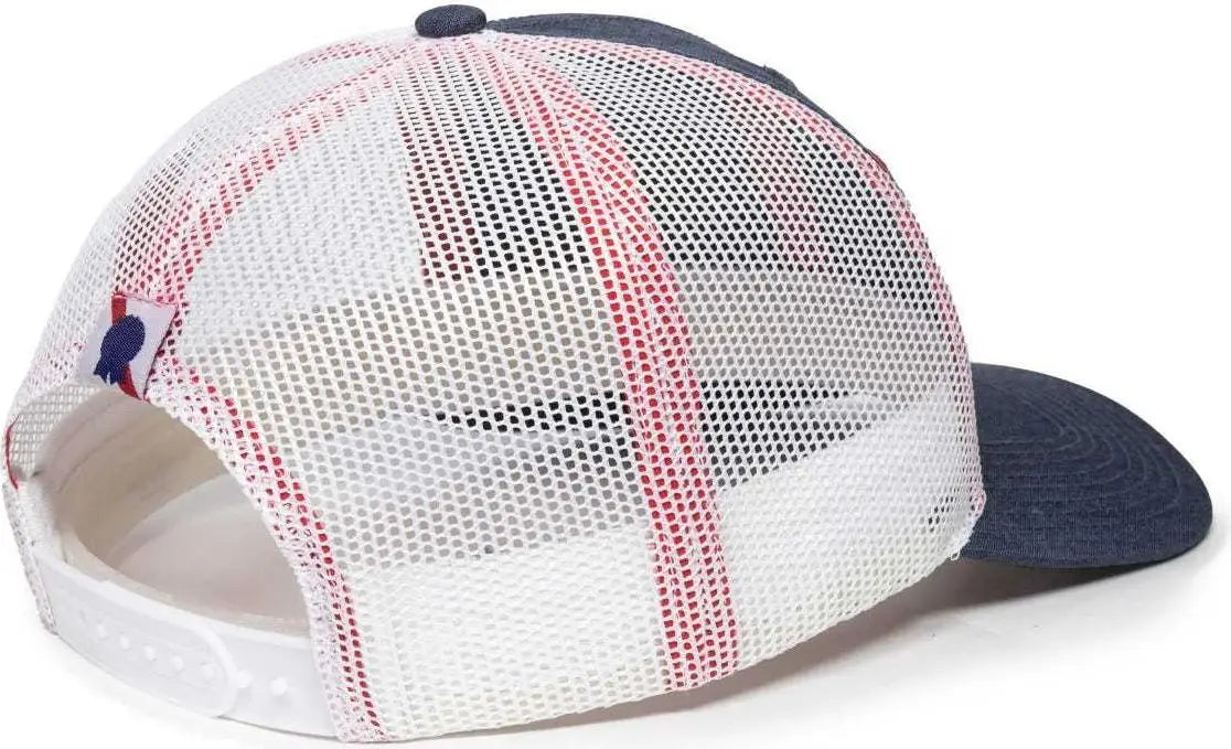 OC Sports BEER-026 Pabst Mesh Back Cap - Navy White - Navy White / 6 7/8’’ - 7 1/2’’