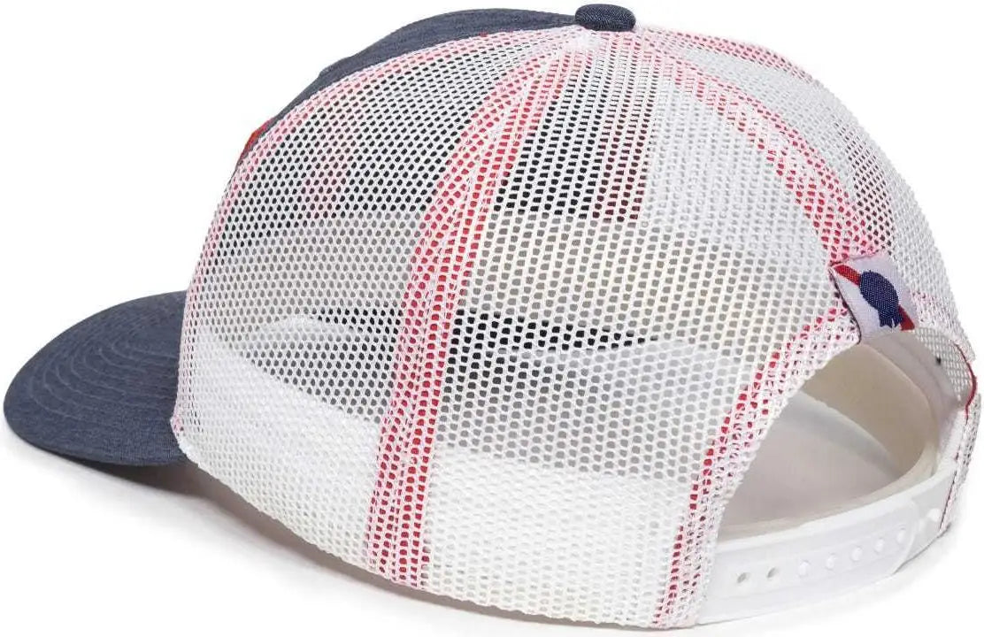 OC Sports BEER-026 Pabst Mesh Back Cap - Navy White - Navy White / 6 7/8’’ - 7 1/2’’