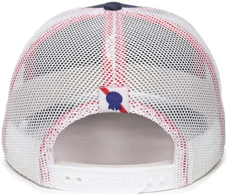 OC Sports BEER-026 Pabst Mesh Back Cap - Navy White - Navy White / 6 7/8’’ - 7 1/2’’