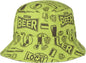 OC Sports BEER-031 Pabst Bucket Hat - Lime - Lime / 6 7/8’’ - 7 1/2’’