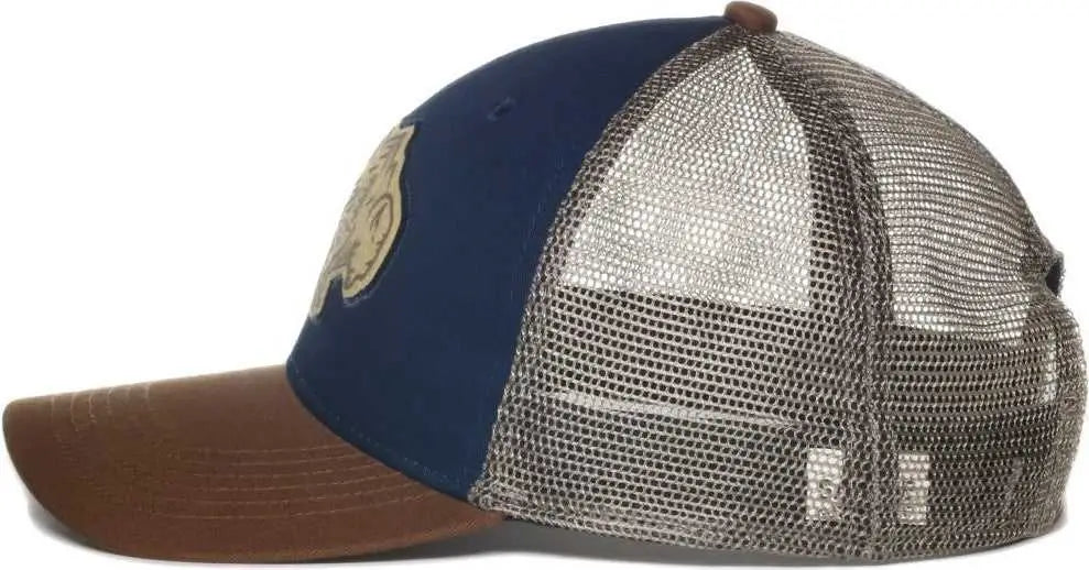 OC Sports BISON01 Slight Pre-Curved Cap - Navy Khaki - Navy Khaki / 6 7/8’’ - 7 1/2’’