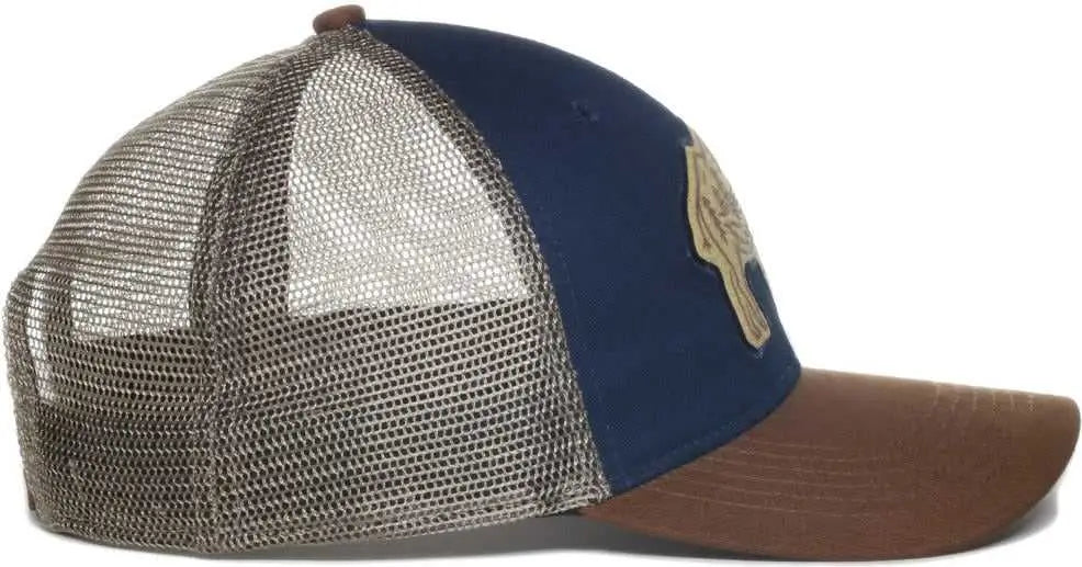 OC Sports BISON01 Slight Pre-Curved Cap - Navy Khaki - Navy Khaki / 6 7/8’’ - 7 1/2’’