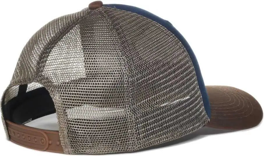 OC Sports BISON01 Slight Pre-Curved Cap - Navy Khaki - Navy Khaki / 6 7/8’’ - 7 1/2’’